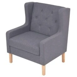 VidaXL Fauteuil Stof Grijs -Relax Verkoop 1727154074 0102
