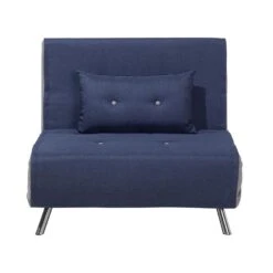 Beliani Slaapbank - FARRIS Blauw Polyester