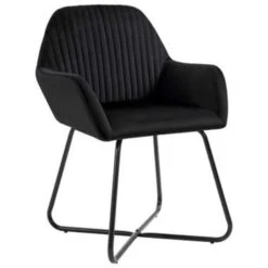 VidaXL Eetkamerstoelen 2 St Fluweel Zwart -Relax Verkoop 1807301431 0102