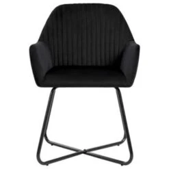 VidaXL Eetkamerstoelen 2 St Fluweel Zwart -Relax Verkoop 1807301431 0103
