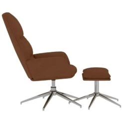 VidaXL Relaxstoel Met Voetenbank Kunstsuède Bruin -Relax Verkoop 19857bcab0b0441494a3e0aed428ec48
