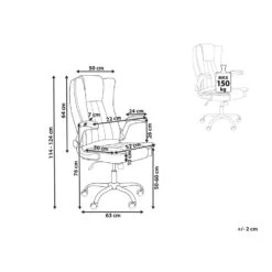 Beliani Bureaustoel SUBLIME - Beige Kunstleer -Relax Verkoop 1b2c3ebf3909480c8780364da3bc2598