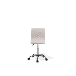 Beliani Bureaustoel ORLANDO - Beige Polyester -Relax Verkoop 1d12b4e2e56e4780a480eea8c39db1ea