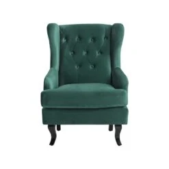 Beliani Oorfauteuil ALTA - Groen Fluweel -Relax Verkoop 1ed183b836fd47ddb03cdb57aa36e734