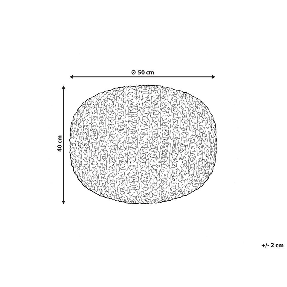 Beliani Poef DUKI - Natuurlijk Jute 3 Beliani Poef DUKI - Natuurlijk Jute - Image 3