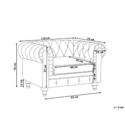 Beliani Fauteuil CHESTERFIELD - Paars Fluweel -Relax Verkoop 2cc77c5f37fd4b879670b3939b886b03 1