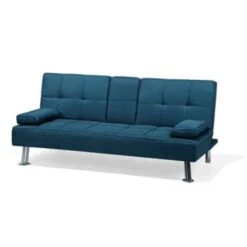 Beliani Driezitsbank - ROXEN Blauw Polyester -Relax Verkoop 334e0df9eb6b45539479ec364463d063