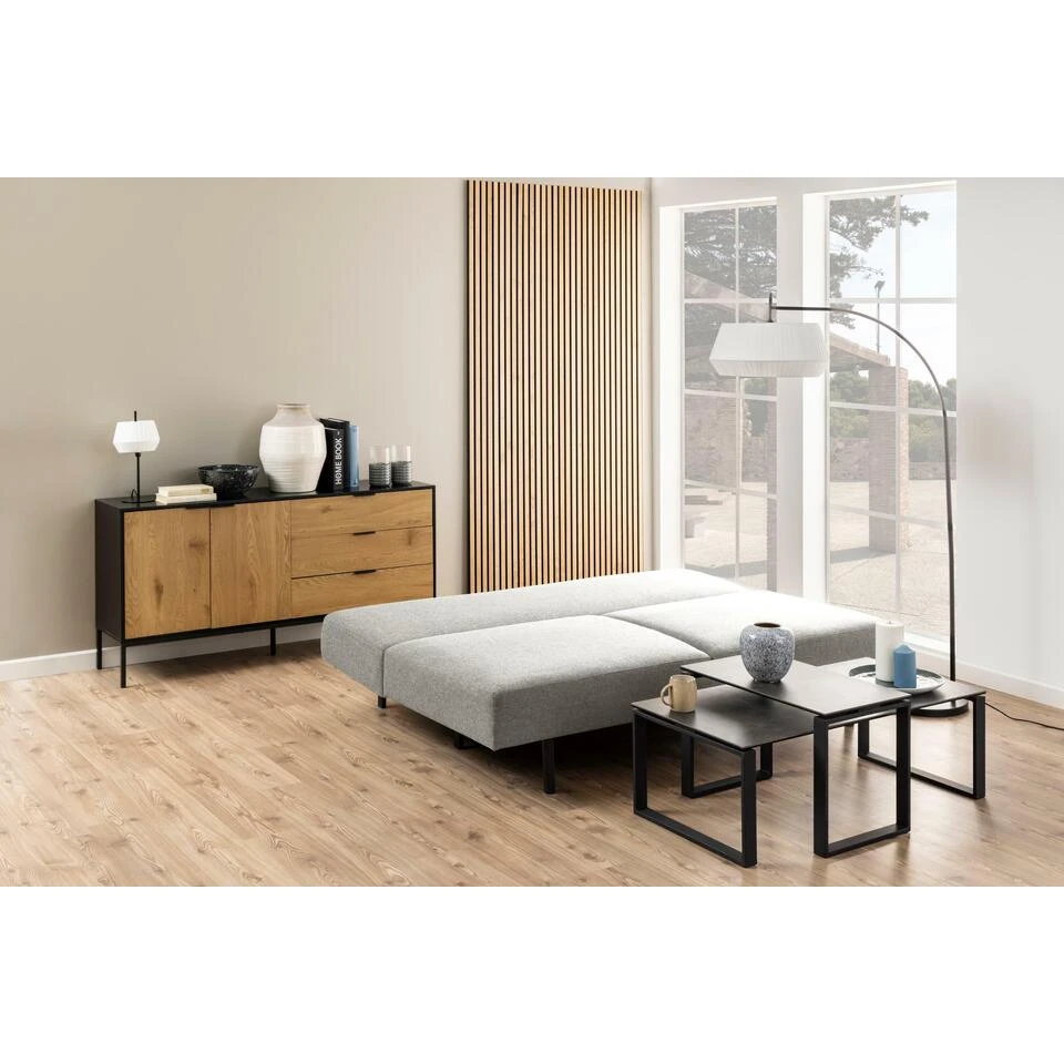 Sohome Slaapbank Gevin - 139 X 200cm - Lichtgrijs 2 Sohome Slaapbank Gevin - 139 X 200cm - Lichtgrijs - Image 2