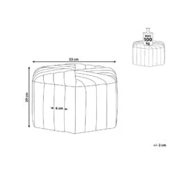 Beliani Poef MURIETTA - Wit Fluweel -Relax Verkoop 4dc57706e6b64a5e9f09b1a68d8e0ffc