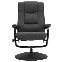 VidaXL Fauteuil Verstelbaar Met Voetenbankje Stof Donkergrijs -Relax Verkoop 50f1a56aa5464da881db44ee1c2103fc