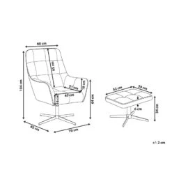 Beliani Fauteuil MOLLE - Grijs Fluweel -Relax Verkoop 5812731bbc8d4edea44f72e01f15e5f8