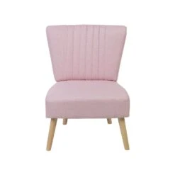 Beliani Fauteuil VAASA - Roze Polyester -Relax Verkoop 58e27780ae1e4b209e322dfbc49d6194