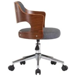VidaXL Eetkamerstoelen Draaibaar 2 St Gebogen Hout En Stof Grijs -Relax Verkoop 595e2db6e30c493c9cb58757eeebdb76