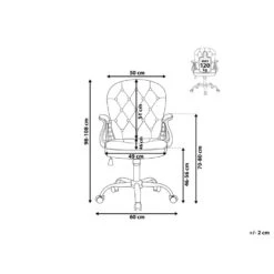 Beliani Bureaustoel PRINCESS - Wit Kunstleer -Relax Verkoop 5c49403c36da41e19623af1d7b2017da