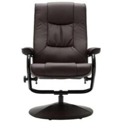 VidaXL Televisiefauteuil Met Voetenbankje Kunstleer Bruin -Relax Verkoop 5e39834ab8b24c38ad3483f58451b524