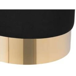 Beliani Poef SOPHIA - Zwart Fluweel -Relax Verkoop 60cfc32756644711843e808261bb943f