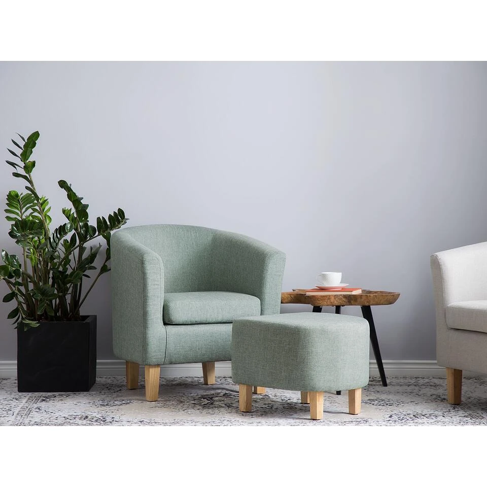 Beliani Cocktailstoel HOLDEN - Groen Polyester 2 Beliani Cocktailstoel HOLDEN - Groen Polyester - Image 2