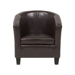 Beliani Fauteuil BORWICK - Bruin Kunstleer -Relax Verkoop 636b68c7d04a4bf4b334549d5de6add3