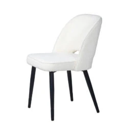 Giga Meubel Eetkamerstoel Bouclé - Wit - Stoel Aimee -Relax Verkoop 64434940474e4020823be7357e3f19ed
