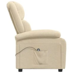 VidaXL Fauteuil Verstelbaar Elektrisch Stof Crèmekleurig -Relax Verkoop 66e32f7769604de59282882b1a1f905a