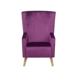 Beliani Oorfauteuil ONEIDA - Paars Fluweel -Relax Verkoop 67e9f3c870d74efb86967d1d7b0bed8c