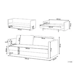 Beliani Driezitsbank - EKSJO Geel Fluweel -Relax Verkoop 70b1bc6eda7e4363b4cf06c86bf0c92a 1