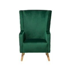 Beliani Oorfauteuil ONEIDA - Groen Fluweel -Relax Verkoop 740abbb2633a40859a93a1fb91b17b53