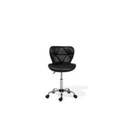 Beliani Bureaustoel VALETTA - Zwart Kunstleer -Relax Verkoop 79ad384798de4f608df85d4f200407b3