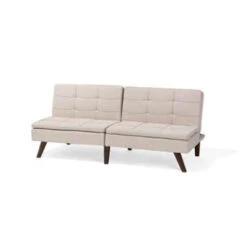Beliani Driezitsbank - RONNE Beige Polyester -Relax Verkoop 7a4270227af8422499376c0930da8b71