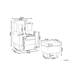 Beliani Fauteuil HAMAR - Beige Katoen, Polyester -Relax Verkoop 7f9787519c2f406183d466779bf32c2f