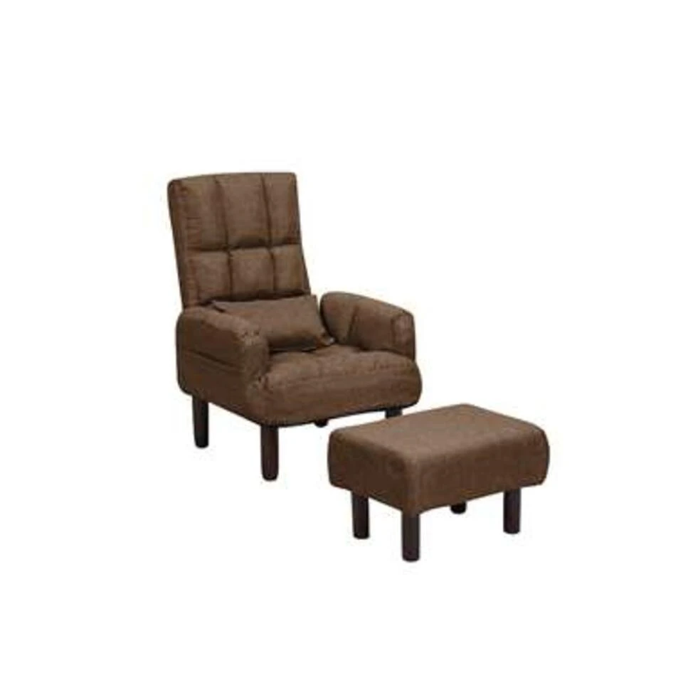 Beliani Fauteuil OLAND - Bruin Polyester 3 Beliani Fauteuil OLAND - Bruin Polyester - Image 3