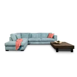 Hoekbank Stuttgart Groot Links - Ribcord - Ijsblauw -Relax Verkoop 81004582 0101