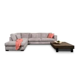 Hoekbank Stuttgart Groot Rechts - Ribcord - Lichtgrijs -Relax Verkoop 81004583 0101