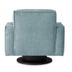 Draaifauteuil Stuttgart Met Armleuning - Ribcord - Ijsblauw/grijs -Relax Verkoop 81004591 0901