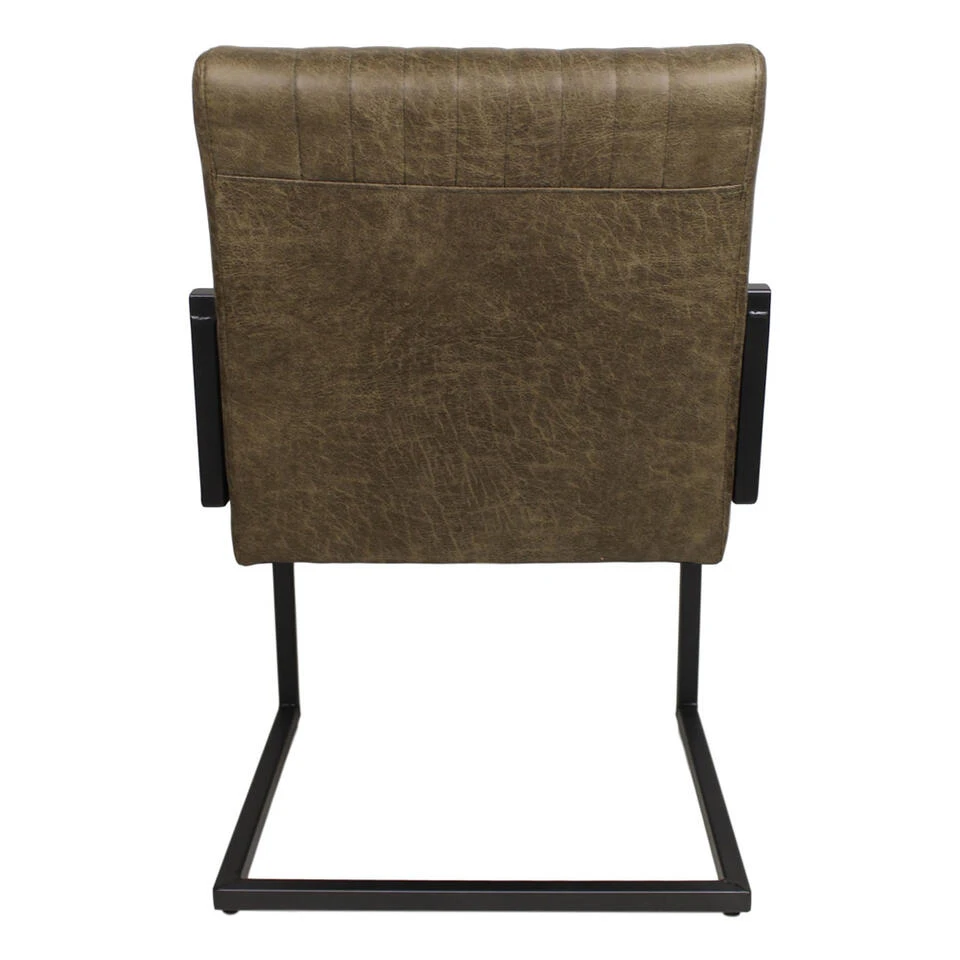 HSM Eetkamerstoel Texas - Yachtleder - Legergroen 4 HSM Eetkamerstoel Texas - Yachtleder - Legergroen - Image 4