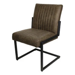 HSM Eetkamerstoel Texas - Yachtleder - Legergroen