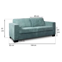 Bank Stuttgart 2-zits - Ribcord - Petrol -Relax Verkoop 81023417 9600