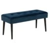 Bankje Gaby - Fluweel - Donkerblauw - 45x95x38 Cm