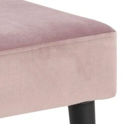 Bankje Gaby - Fluweel - Roze - 45x95x38 Cm -Relax Verkoop 81026453 0400