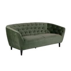 Bank Thyrza 3-zits - Fluweel - Groen -Relax Verkoop 81026534 0100