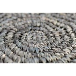 HSM Collection Poef Malibu - Zwart/naturel - 40 Cm -Relax Verkoop 81027207 0300