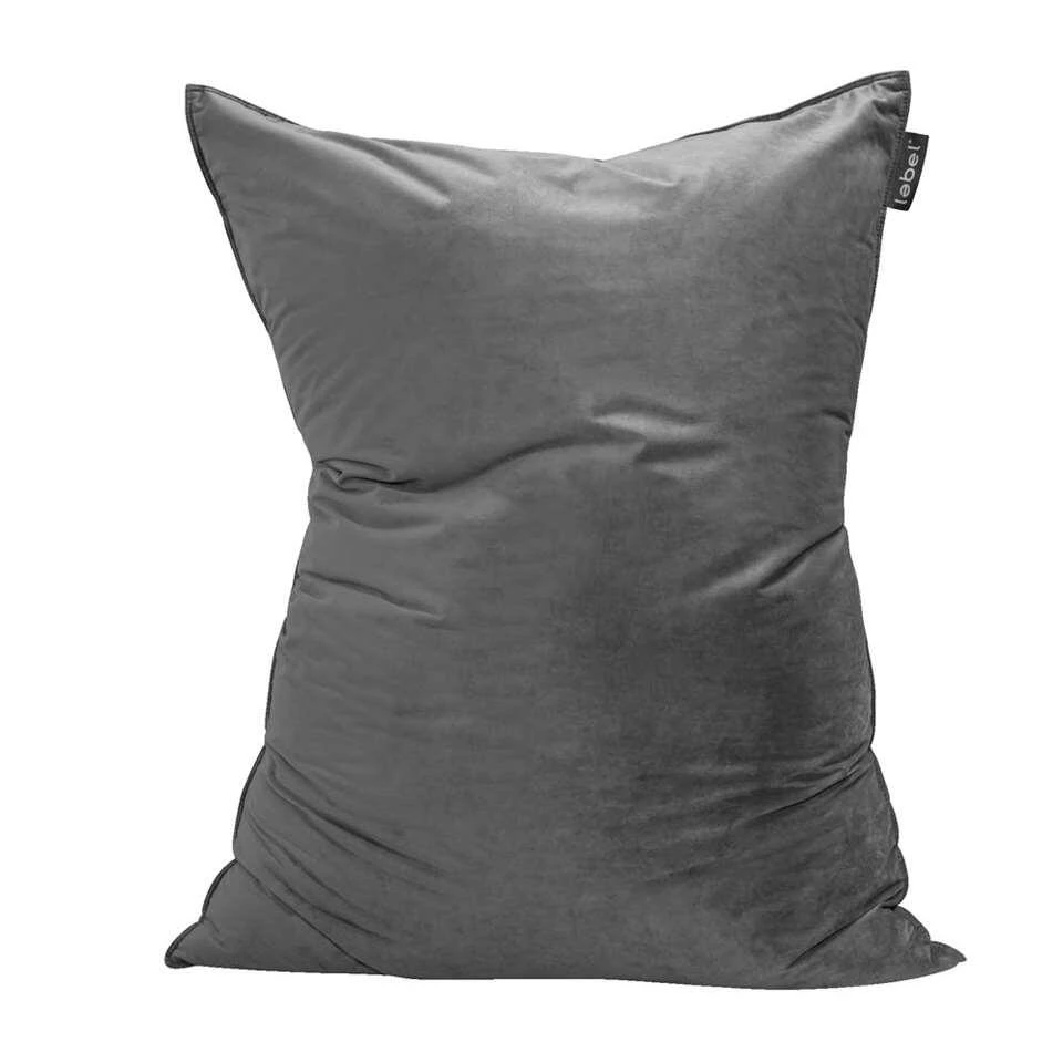 Zitzak Rib Velours - Antraciet - 100x150cm 2 Zitzak Rib Velours - Antraciet - 100x150cm - Image 2