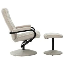 VidaXL Fauteuil Verstelbaar Met Voetenbankje Stof Crèmekleurig -Relax Verkoop 8294b4bb1396467a99bf4cd1cfacf8d4