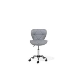 Beliani Bureaustoel VALETTA - Grijs Polyester -Relax Verkoop 83cd2e772e2e4e28b6b9b564bf11f0a4
