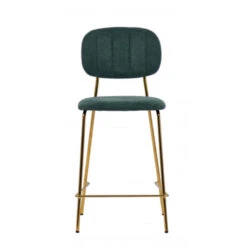 Giga Meubel Barstoel Groen - Goud - Stof/Metaal - 48x55x96cm - Jin -Relax Verkoop 83ebcb42cb384ab3ac51881490e5fdd4
