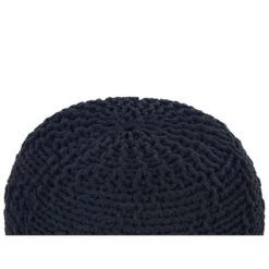 Beliani Poef PRIENE - Zwart Katoen -Relax Verkoop 8645c171e92240a980a0100f8d1e29e5