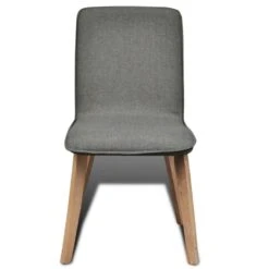 VidaXL Eetkamerstoelen 2 St Stof En Massief Eikenhout Lichtgrijs -Relax Verkoop 882c1a9dcfb8463fa9bfac462113e14a