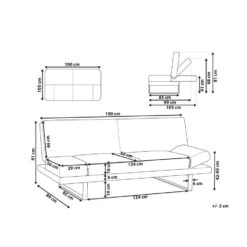 Beliani Slaapbank - YORK Beige Polyester -Relax Verkoop 88c119dc233244f9a3b657317f8bd1ad