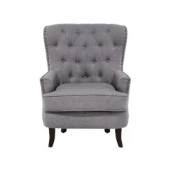 Beliani Fauteuil VIBORG - Grijs Polyester -Relax Verkoop 8b90b653f2494a4da1f49f41f91d5910