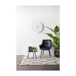 Eetkamerstoel Zwart - Metaal & PU Leer - Zithoogte 49cm - Stoel Joah Zwart - -Relax Verkoop 8c81e403b467482bbad60ad0b11bc459